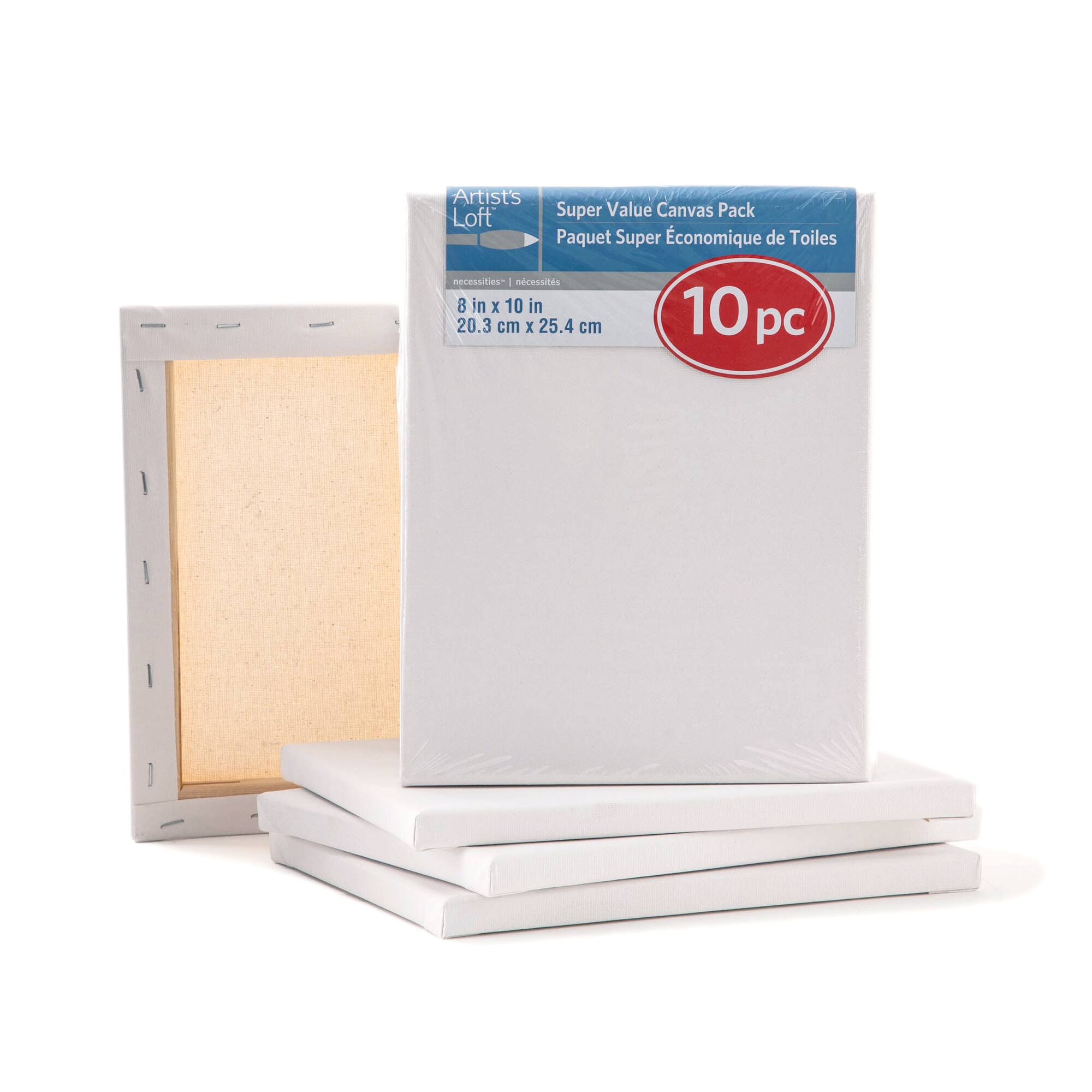 4 Packs: 10 ct. (40 total) 8" x 10" Super Value Canvas by Artist's Loft®